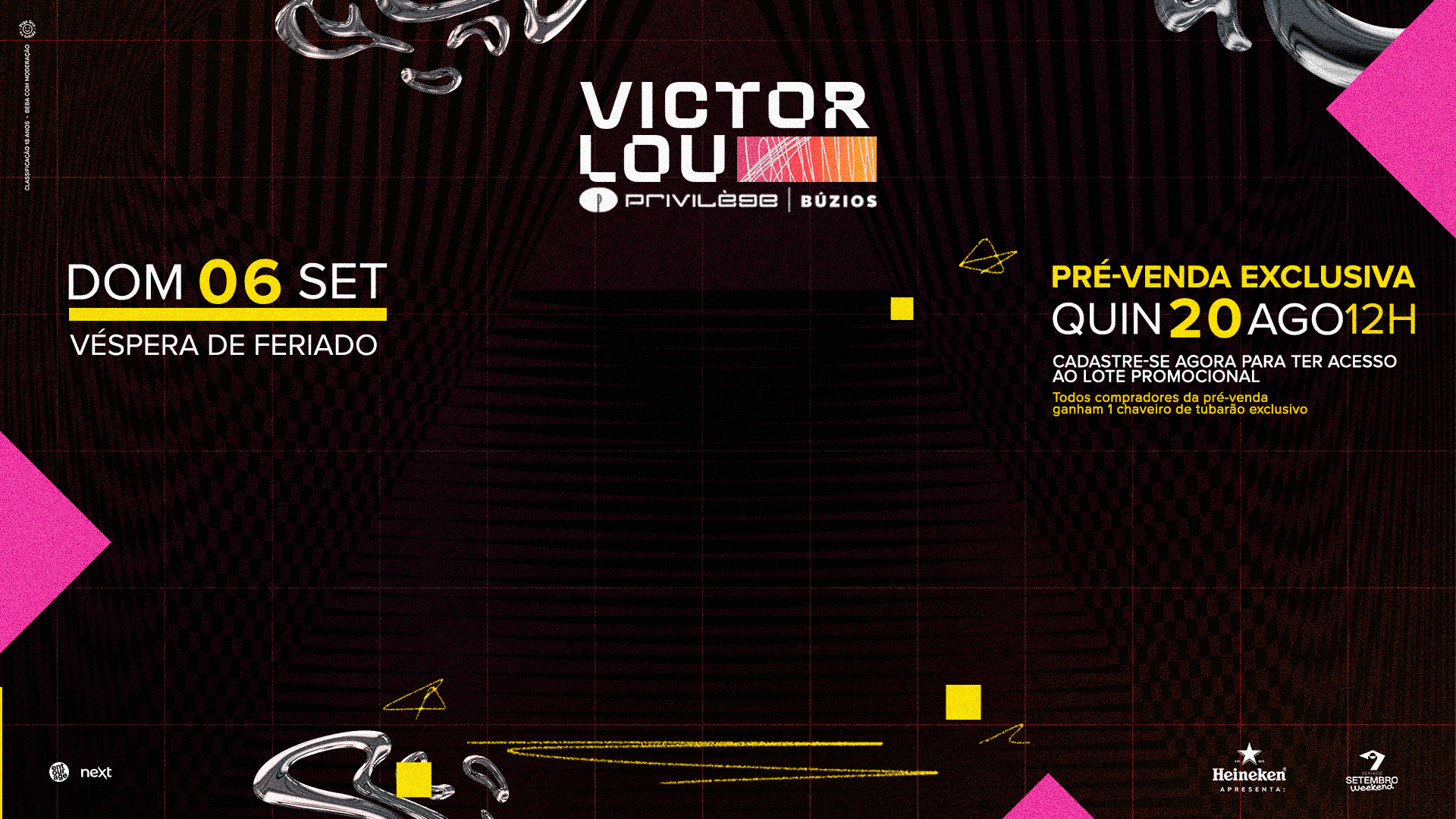 VICTOR LOU — Domingo, 6 de setembro de 2026, Privilège Búzios, Búzios, Rio de Janeiro